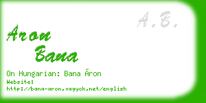 aron bana business card